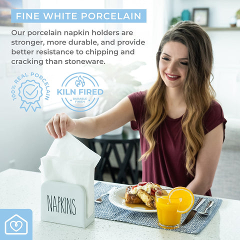 Heartland Home: servilletero estable y pesado que evita vuelcos durante el servicio.