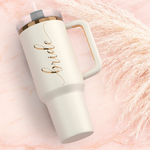 Regalo de boda Heather Willow, vaso reutilizable para celebrar.