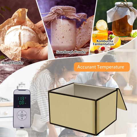 HEATIDEAS fermentadora de masa, interior con luz, permite observar la masa sin abrir.