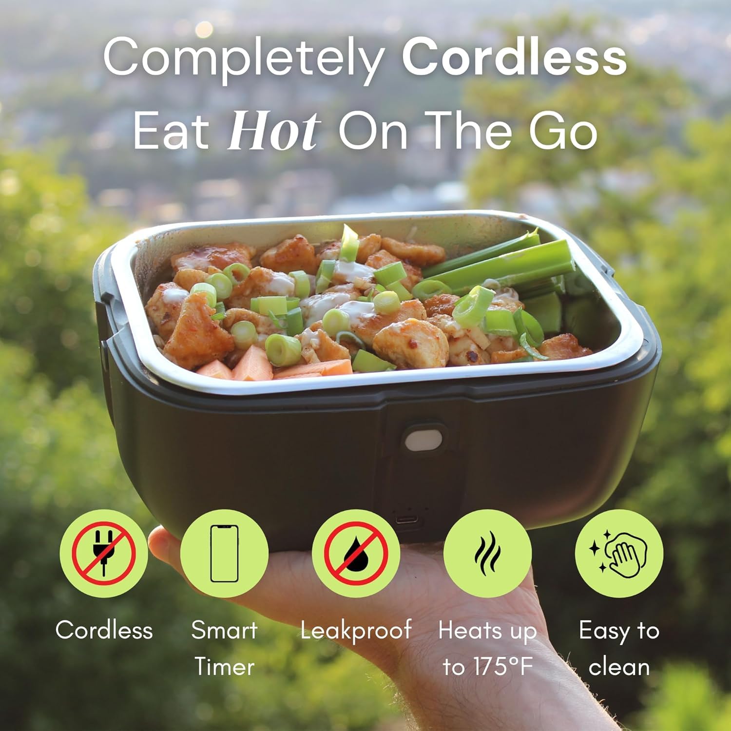 HeatsBox Go, recipiente interior de acero inoxidable para comidas seguras y duraderas.