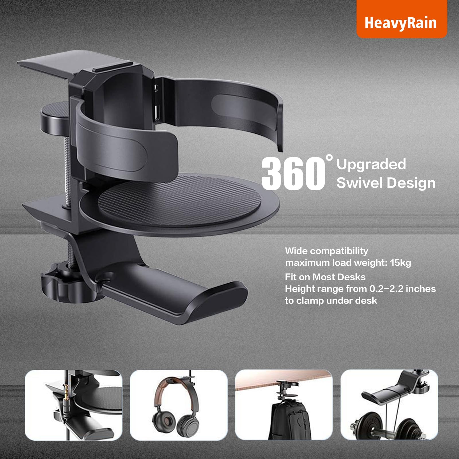 HeavyRain compatibilidad universal para tazas de hasta 9,5 cm de ancho.