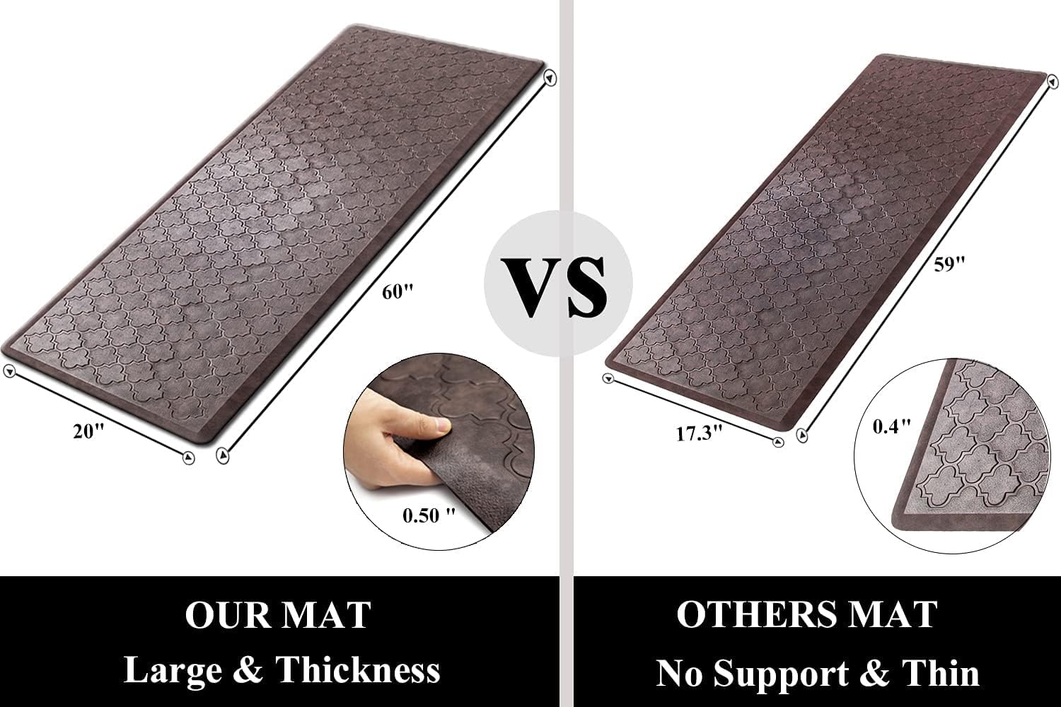 Alfombrilla impermeable HEBE para cocina, resiste aceites y humedad.