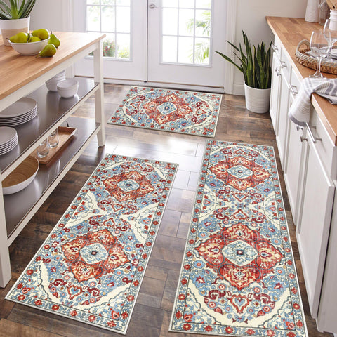 HEBE RUGS diseno floral retro añade calidez a la cocina