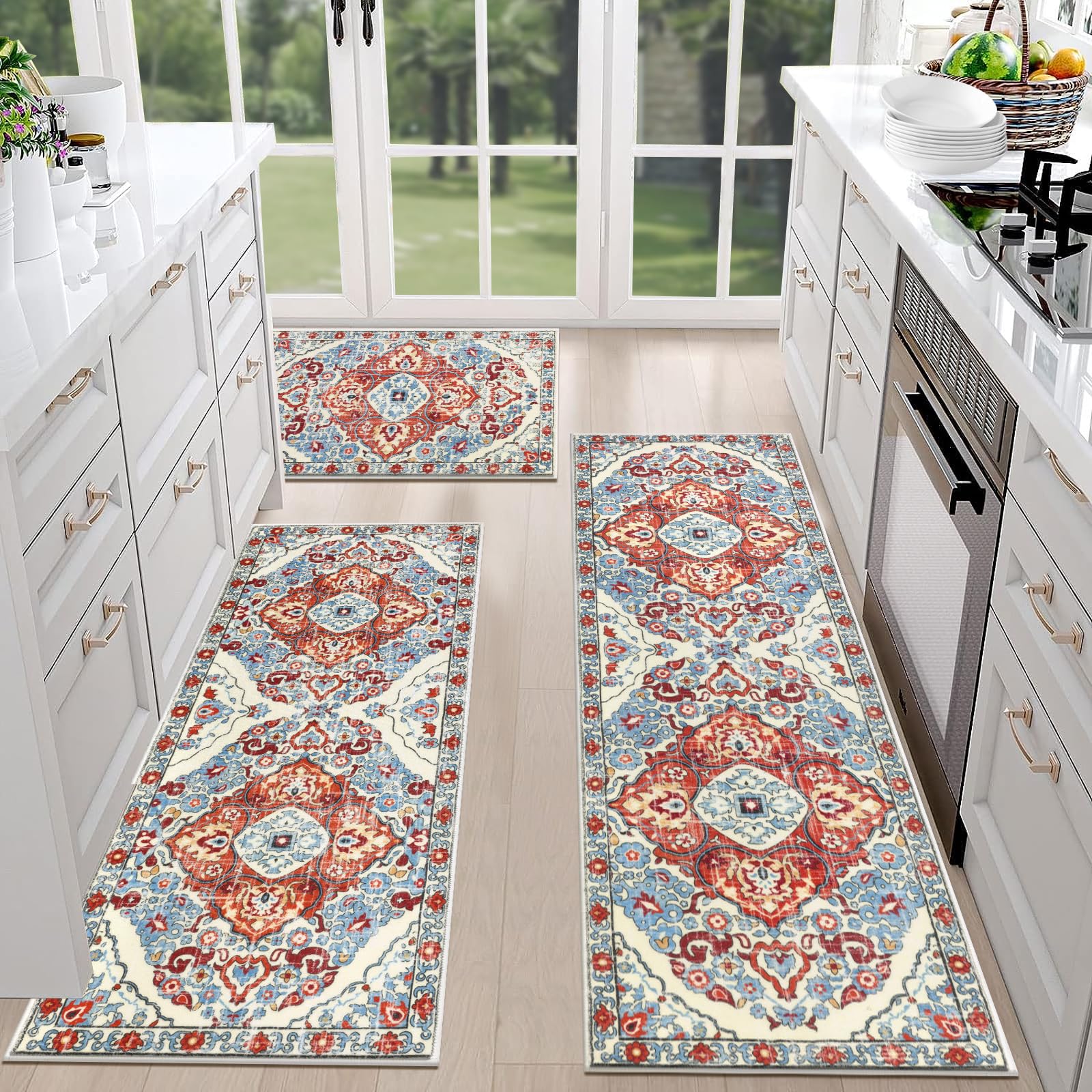 HEBE RUGS conjunto de alfombras cocina estilo casa campo para suelo limpio y comodo