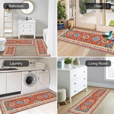 HEBE RUGS fondo antideslizante de TPR y algodón, reduce deslizamientos en pisos