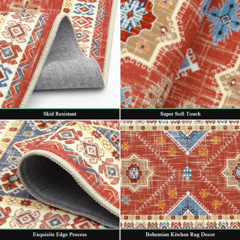 HEBE RUGS runner 20x59 pulgadas para entrada, aporta boho y comodidad