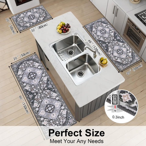 Tapete antideslizante de cocina HEBE RUGS para mayor seguridad.