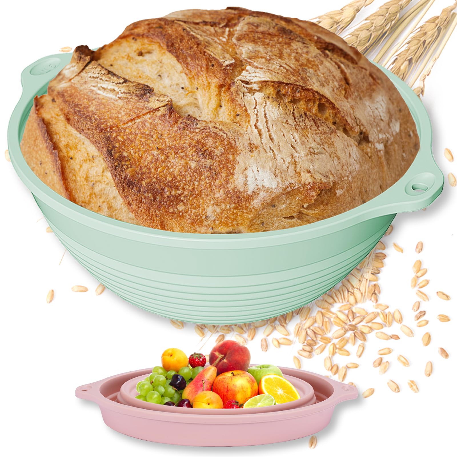 HEBEICRMY cesta de fermentación para pan de masa madre de 9 pulgadas con forma estable