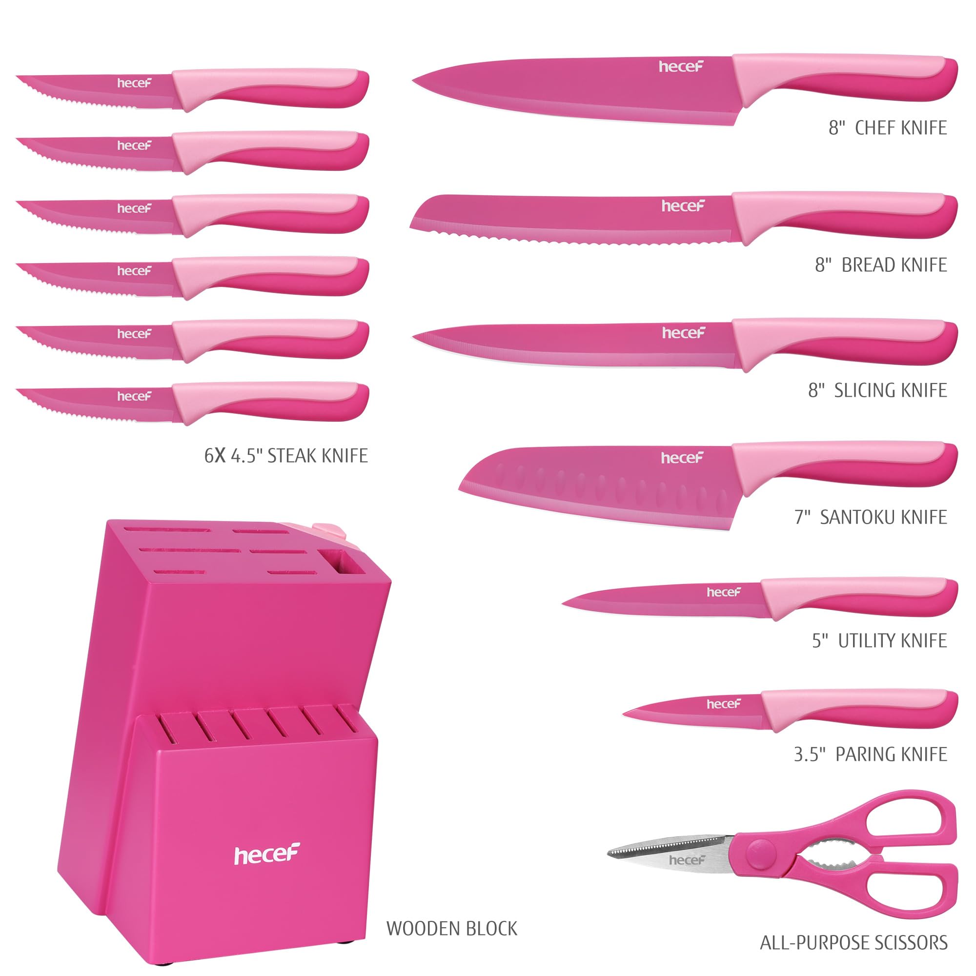 hecef cuchillo chef de 8 pulgadas con agarre ergonómico para cortes precisos