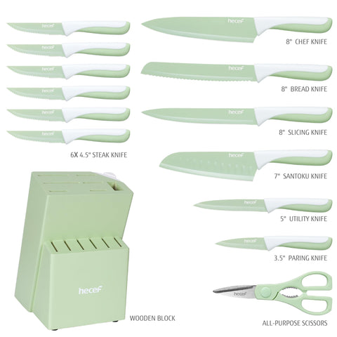 Cuchillo pan Hecef 8 pulgadas, rebanadas uniformes para pan fresco