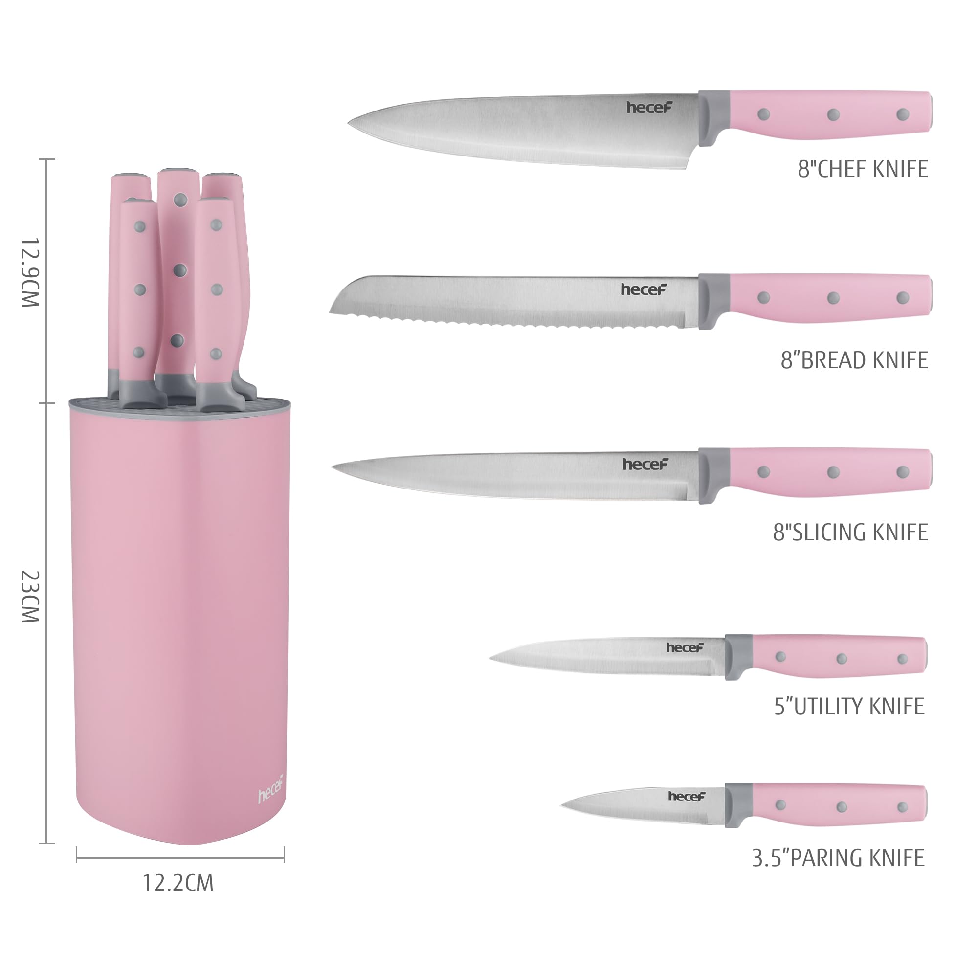 Cuchillo para rebanar Hecef de 24 cm para filetar pan y carne