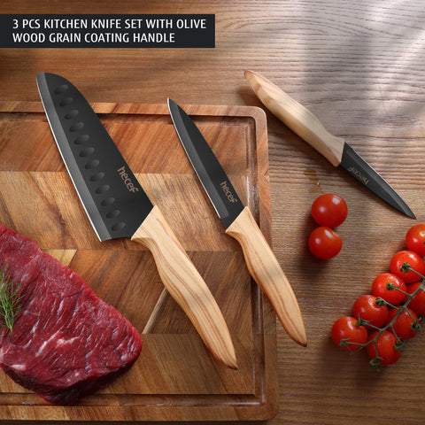 Cuchillo santoku de hecef con mango ergonómico para uso diario