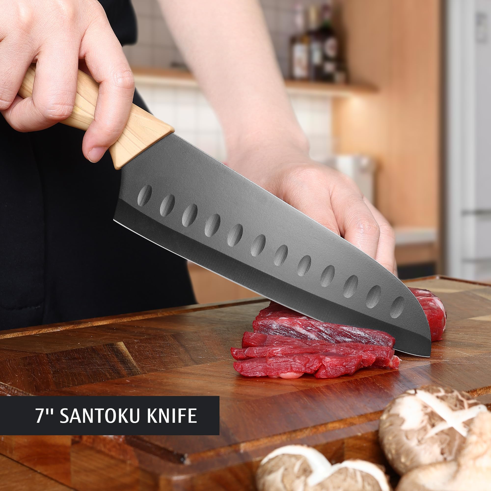 Cuchillo utilitario Hecef para precisión en picado y rebanado