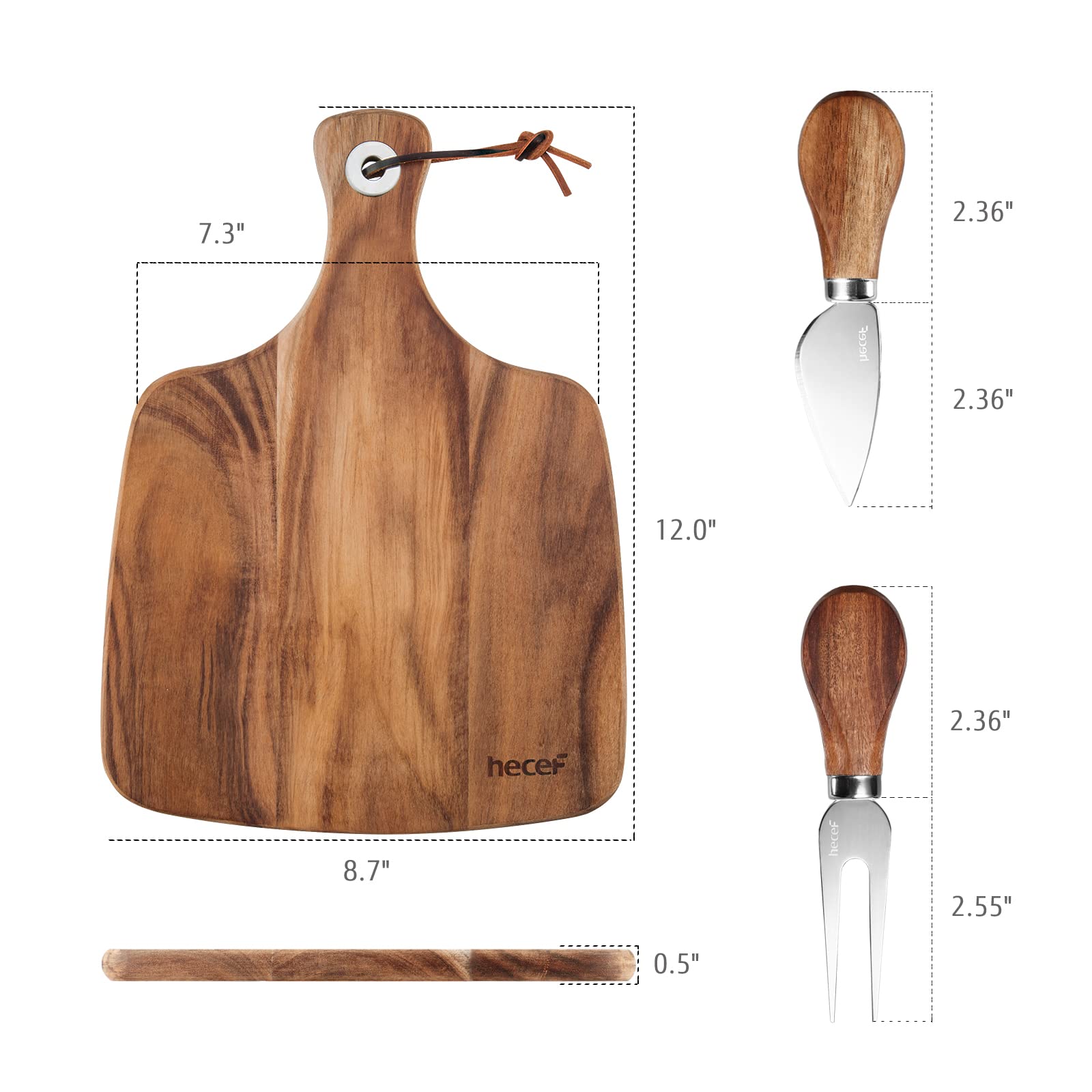 Veta natural de la madera acacia de Hecef.