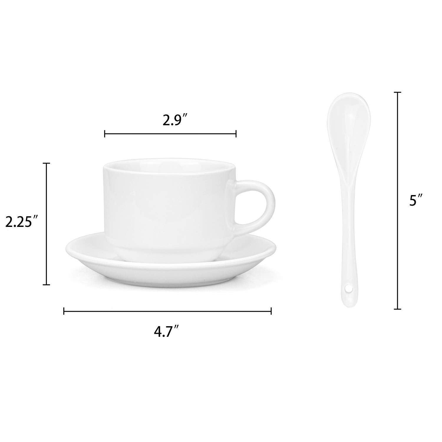 Tazas espresso Hedume blancas, ideales para servir bebidas con estilo