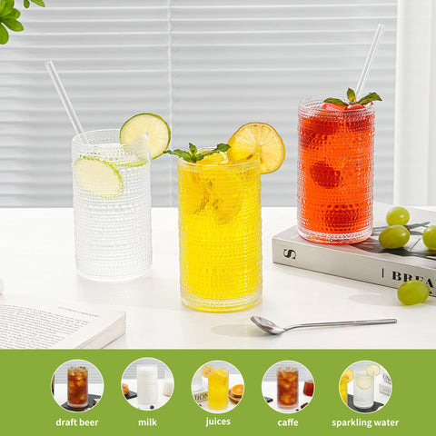 Vasos antideslizantes hobnail HEFBCOMK para servicio elegante