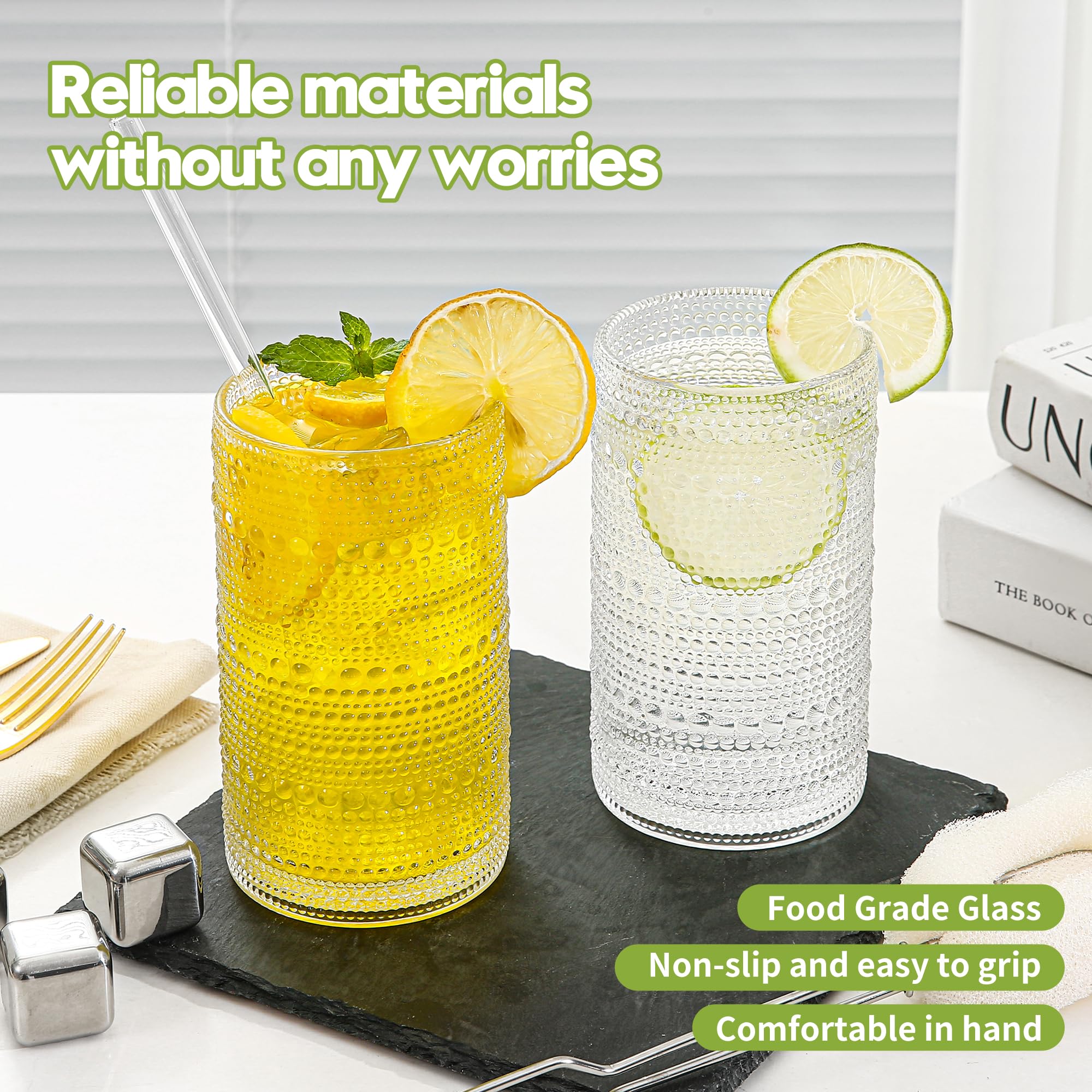 Vaso HEFBCOMK de cristal grueso, resistente al calor