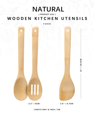 Cuchara de madera Hefild suave y ligera para mezclar con comodidad
