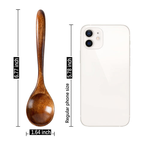 Hefild cuchara de madera para te y café, cómodo ritmo al servir.