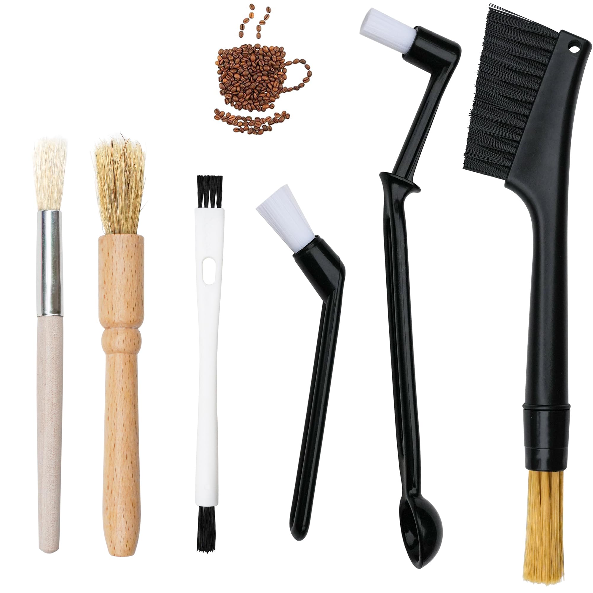 Cepillos Heideryafei para cafetera: limpieza detallada con cerdas nylon para uso diario