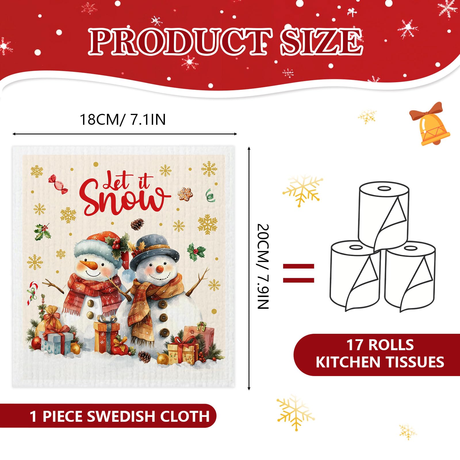 HEIFAM paño de cocina diseño reno navidad para limpiar superficies