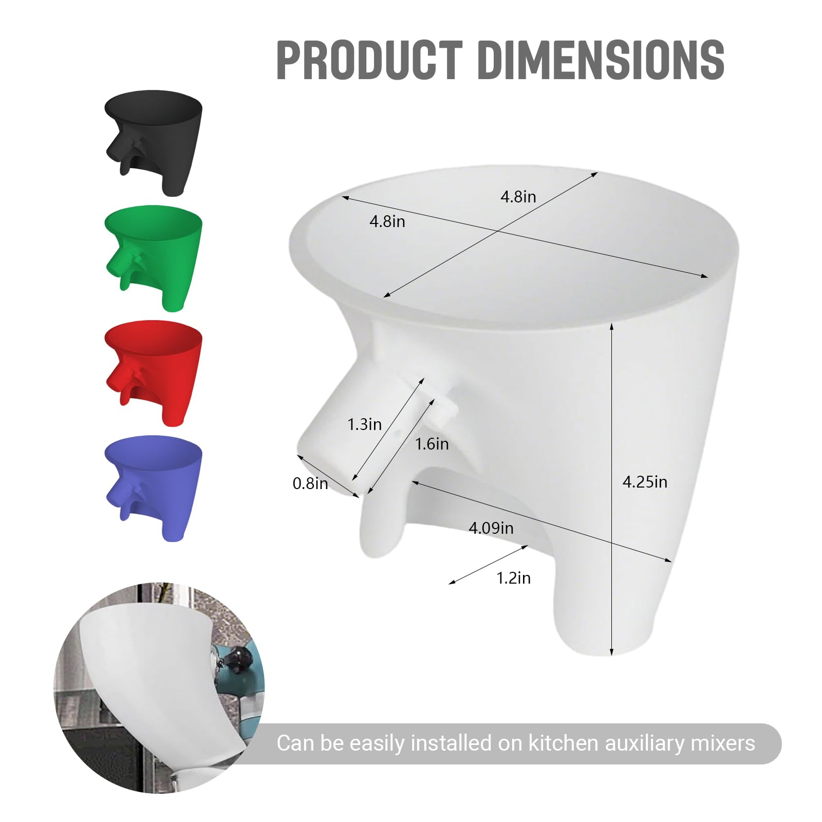 Heiluxe embudo para líquidos en KitchenAid, control de vertido sin salpicaduras.