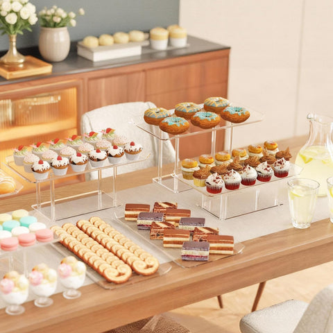 HeiMma presentación en buffet para postres, eleva la experiencia de los invitados.