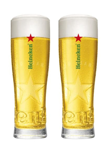 Vaso Heineken Signature con acabado 3D para servir cerveza fría en casa.