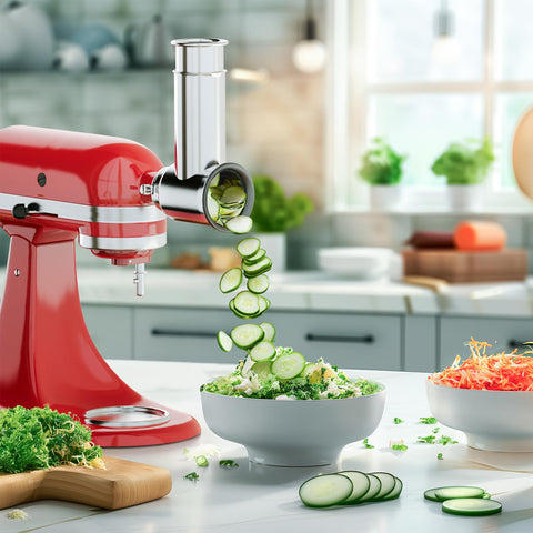 Heiolkako cuatro hojas de corte para KitchenAid, multiplica las opciones de preparación.