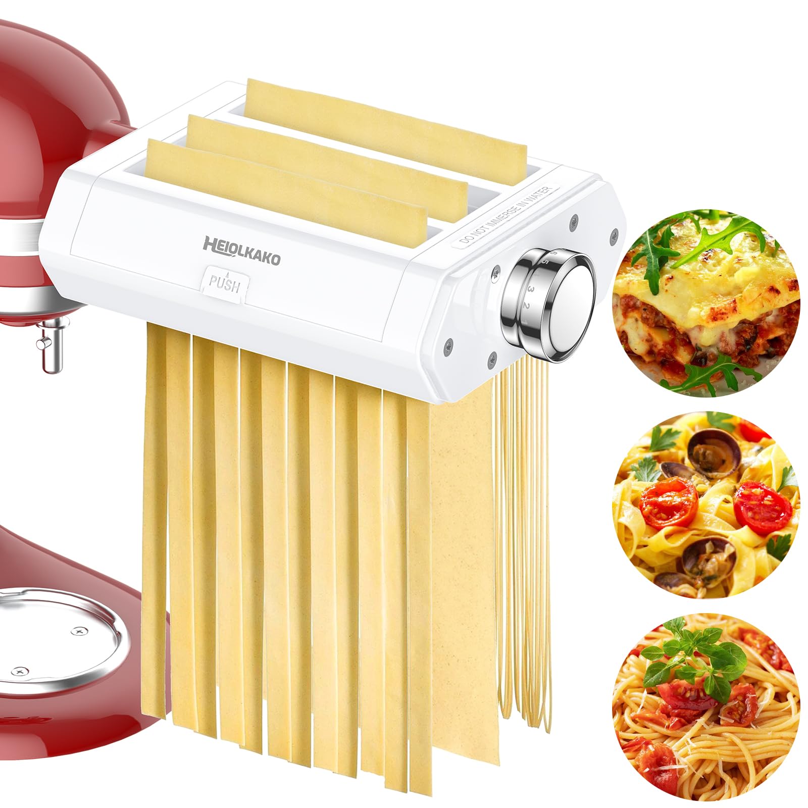 Heiolkako pasta 3 en 1 acoplado en batidora listo para pasta fresca