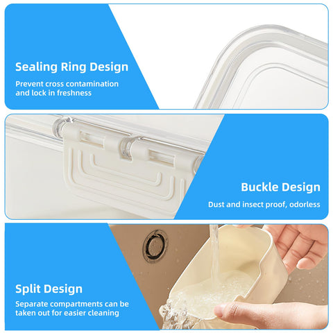 Hekmaden Snackle Box divisores ajustables para organizar frutos y snacks.