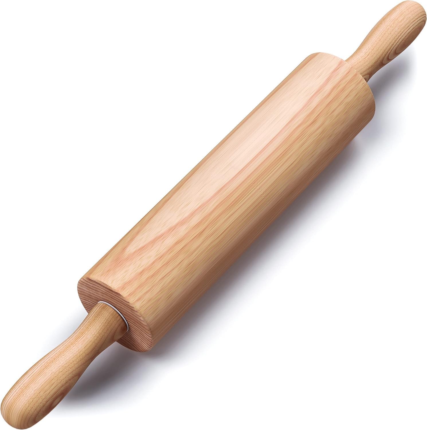 HELFERX rodillo de madera 17,6 pulgadas con mangos ergonómicos para amasar