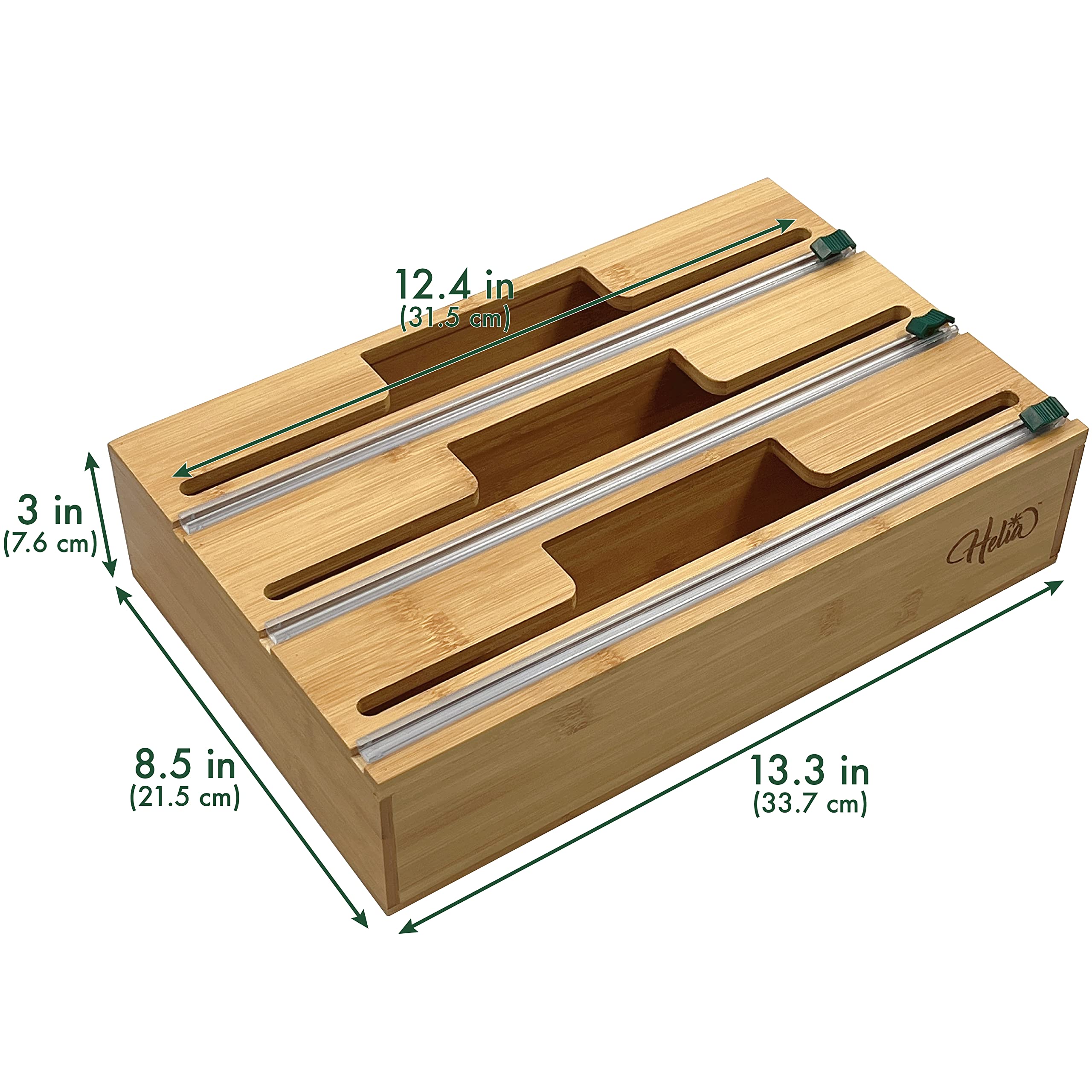 HELIA Compatibilidad con la mayoría de rollos de aluminio y plástico de doce pulgadas.
