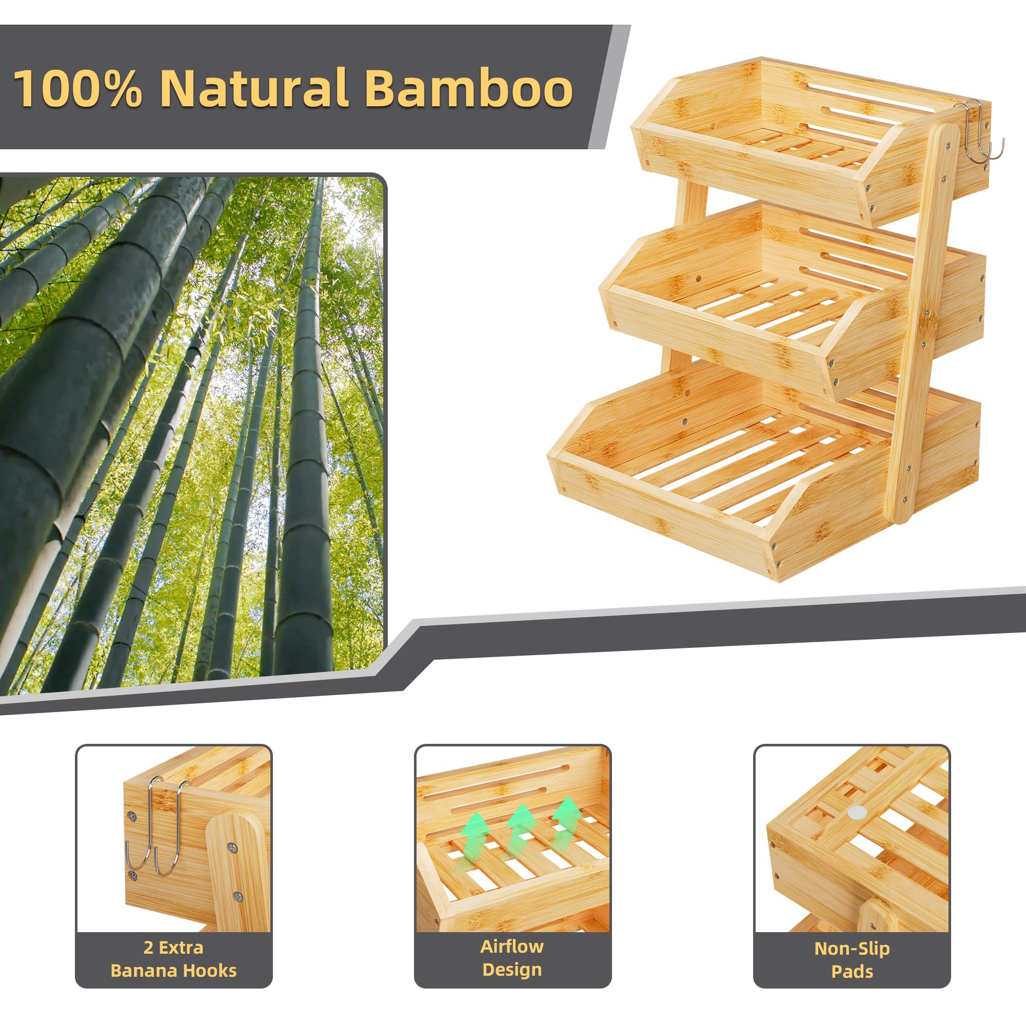 Hellojin Bambu montaje fácil con instrucciones claras.