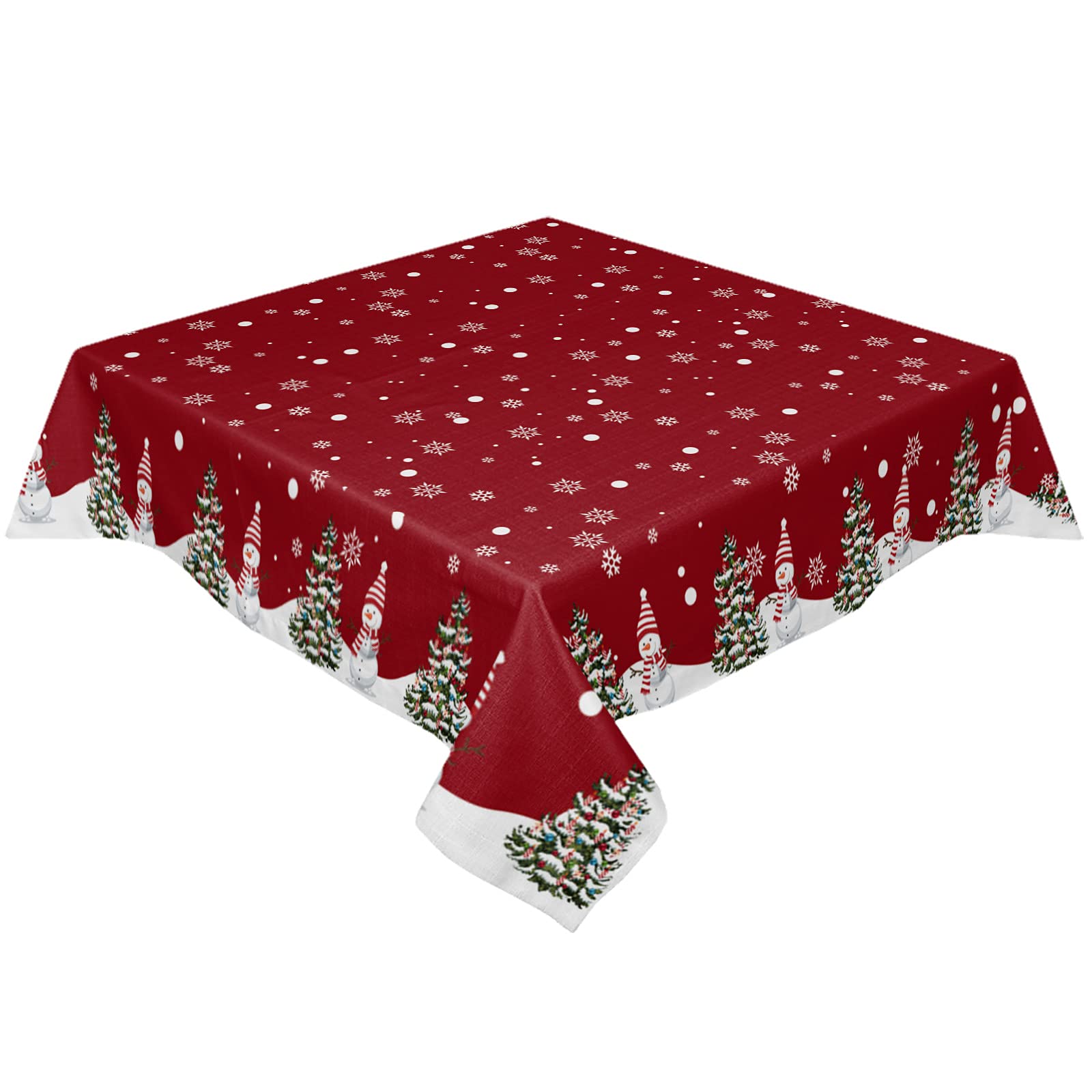 Mantel HELLOWINK navideño cuadrado 60x60 para decoración festiva en la mesa.