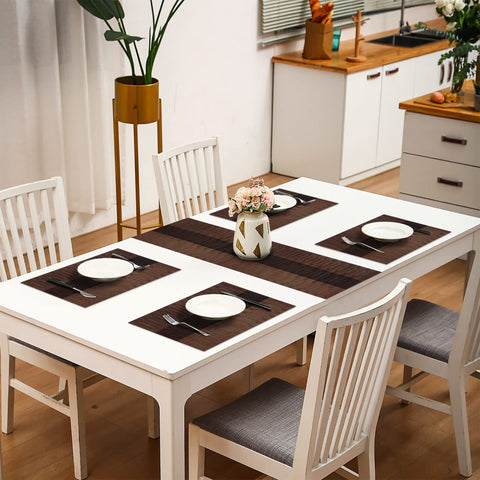 Manteles HeloHo con textura vinilo, duraderos para interior y exterior.