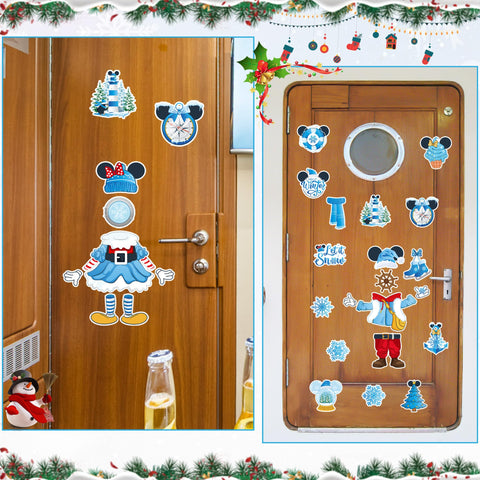 HemerVows ratón navideño: imán para puerta de cabina, decoración festiva duradera.