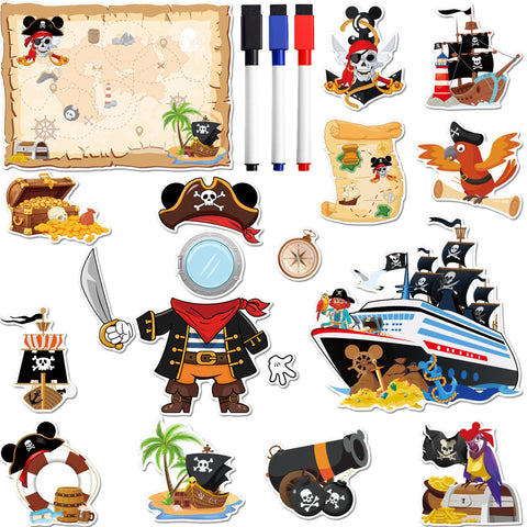Imán pirata de HemerVows para puerta de cabina, ideal para identificación en cruceros.