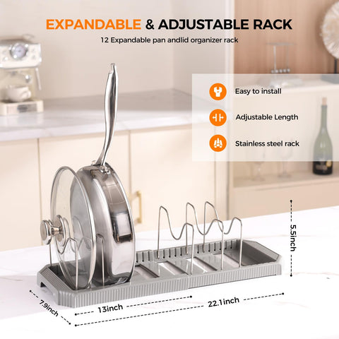 Hemisol extensión de ancho ajustable para adaptar a diferentes gabinetes de cocina.