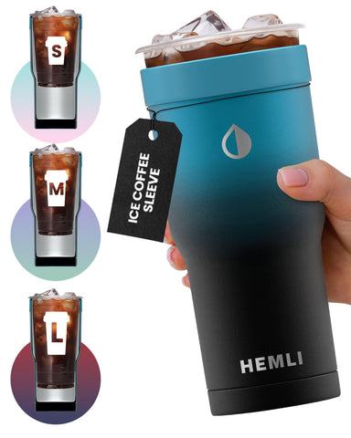 Hemli manga aislante para café frío, mantiene la bebida fría durante horas en movimiento