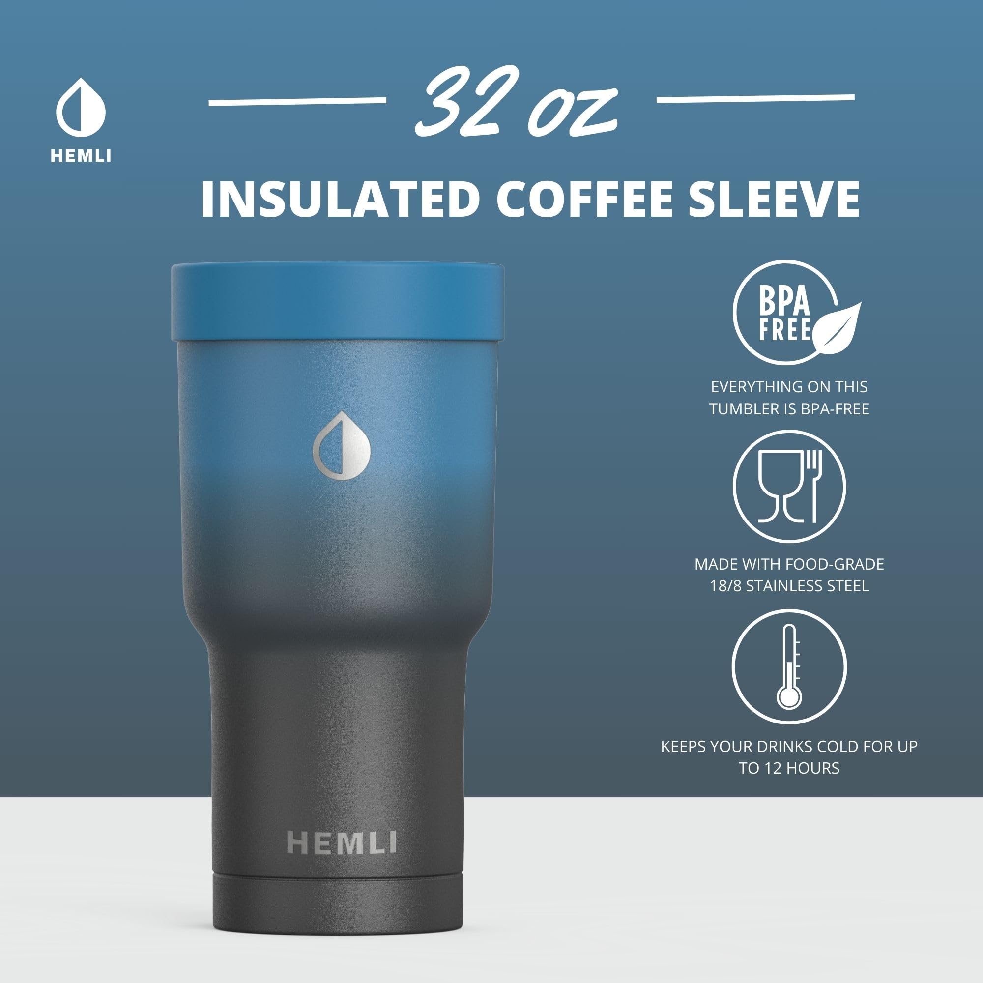 Hemli manga aislante para café frío, perfecto para coche y viaje