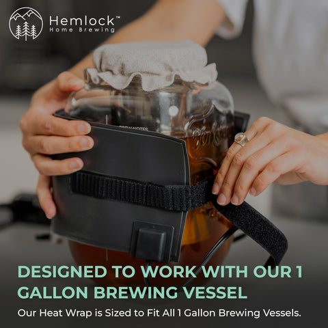 Hemlock manta calefactor adecuada para fermentadores de un galón.