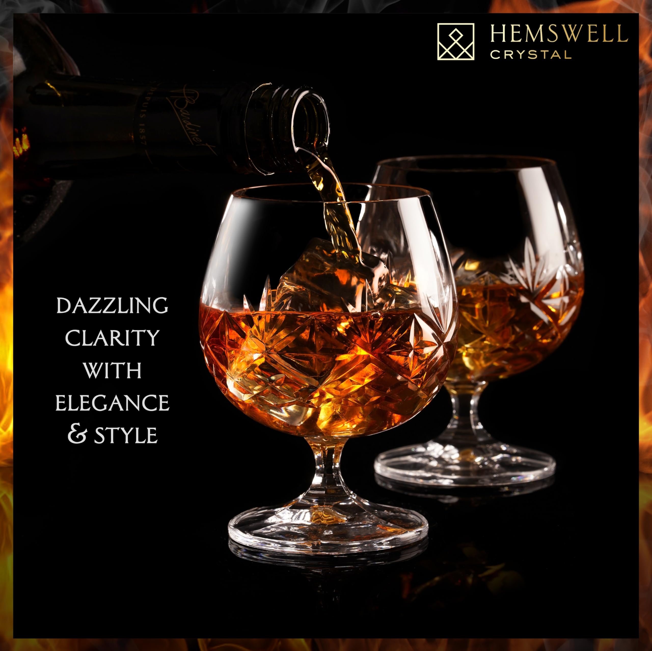 Cristal sin plomo de Hemswell Crystal con claridad excepcional