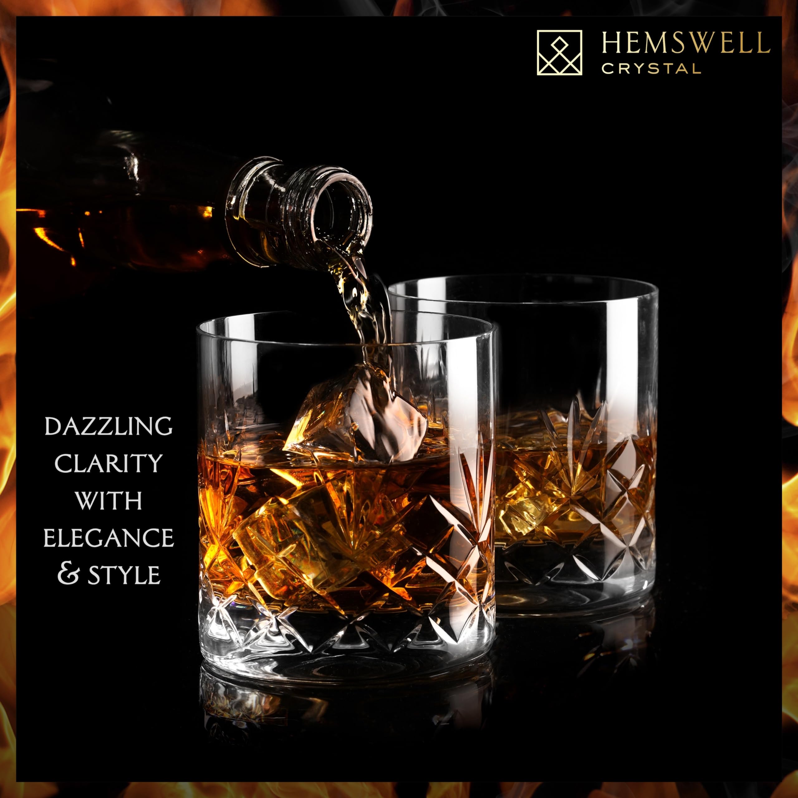 Cristal sin plomo de Hemswell Crystal para beber con claridad.