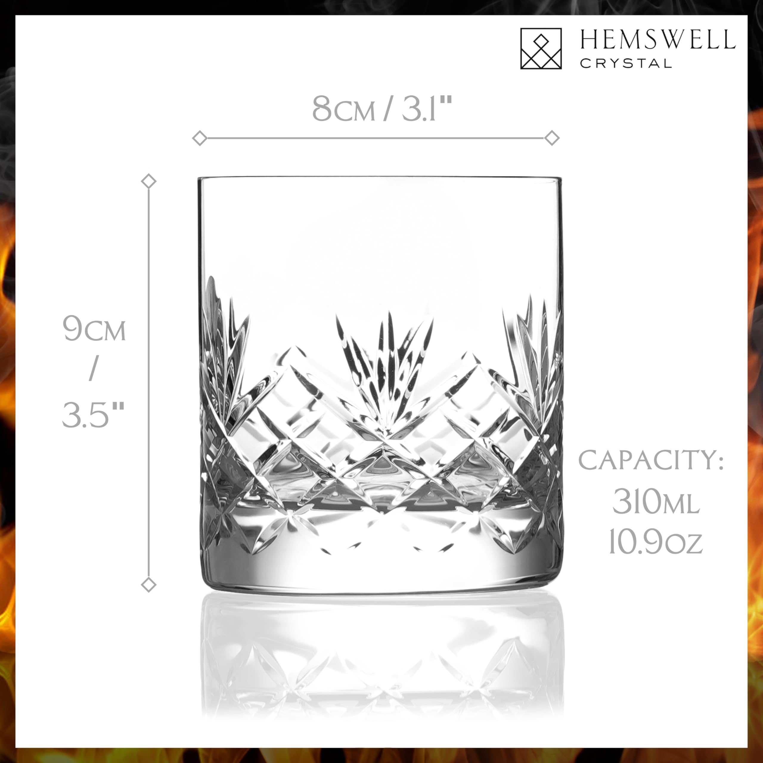 Diseno britanico con cristal europeo de Hemswell Crystal en cada sorbo.