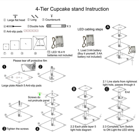 Presentación de postres en mesa de eventos con expositor HENABLE