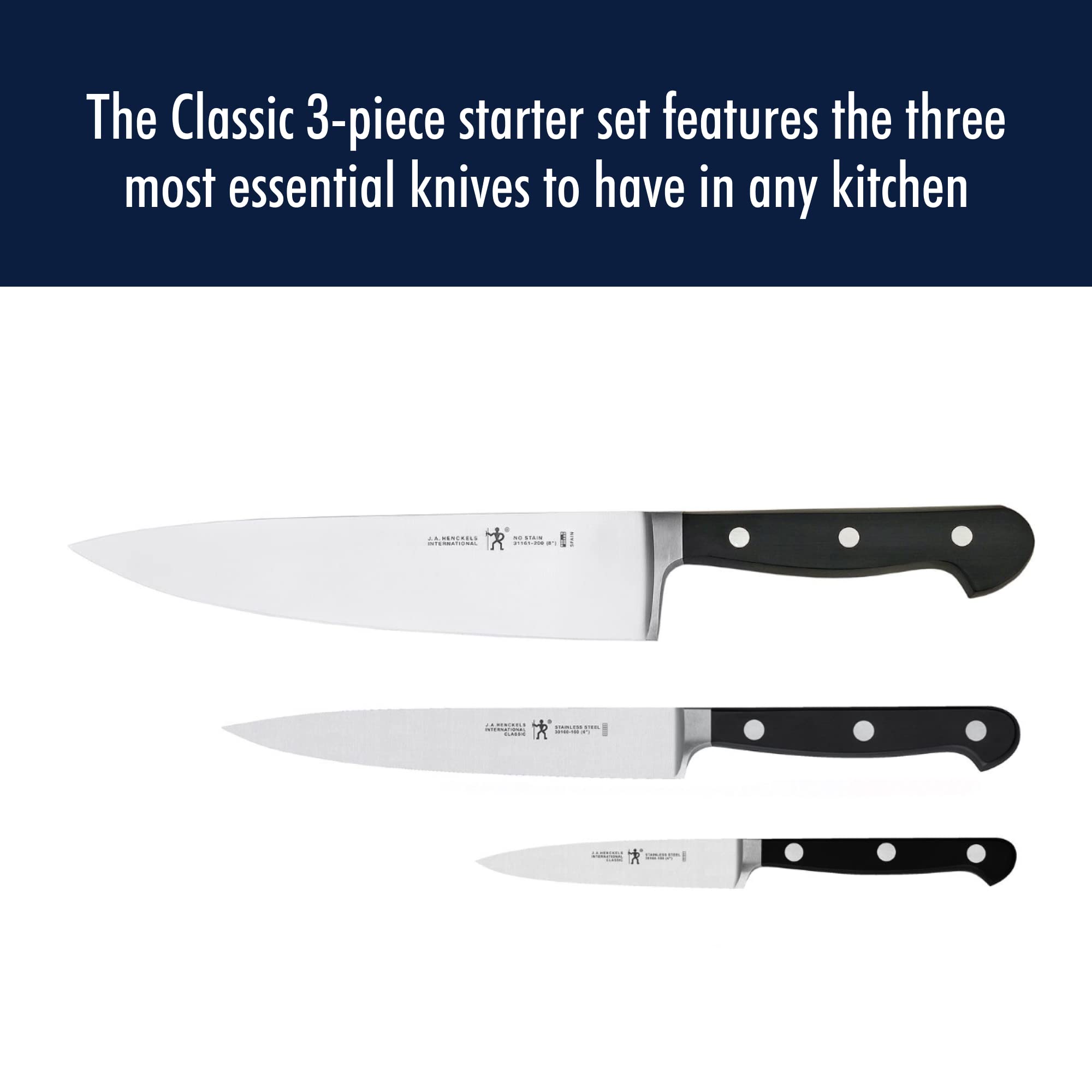 Cuchillo de chef de 8 pulgadas Henckels Clasico ideal para picar y rebanar.