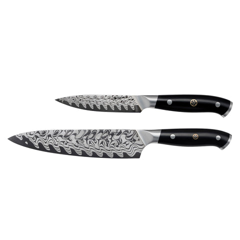 Cuchillo Compass Damascus de HENCKELS con patrón damasco 23 capas para corte preciso.