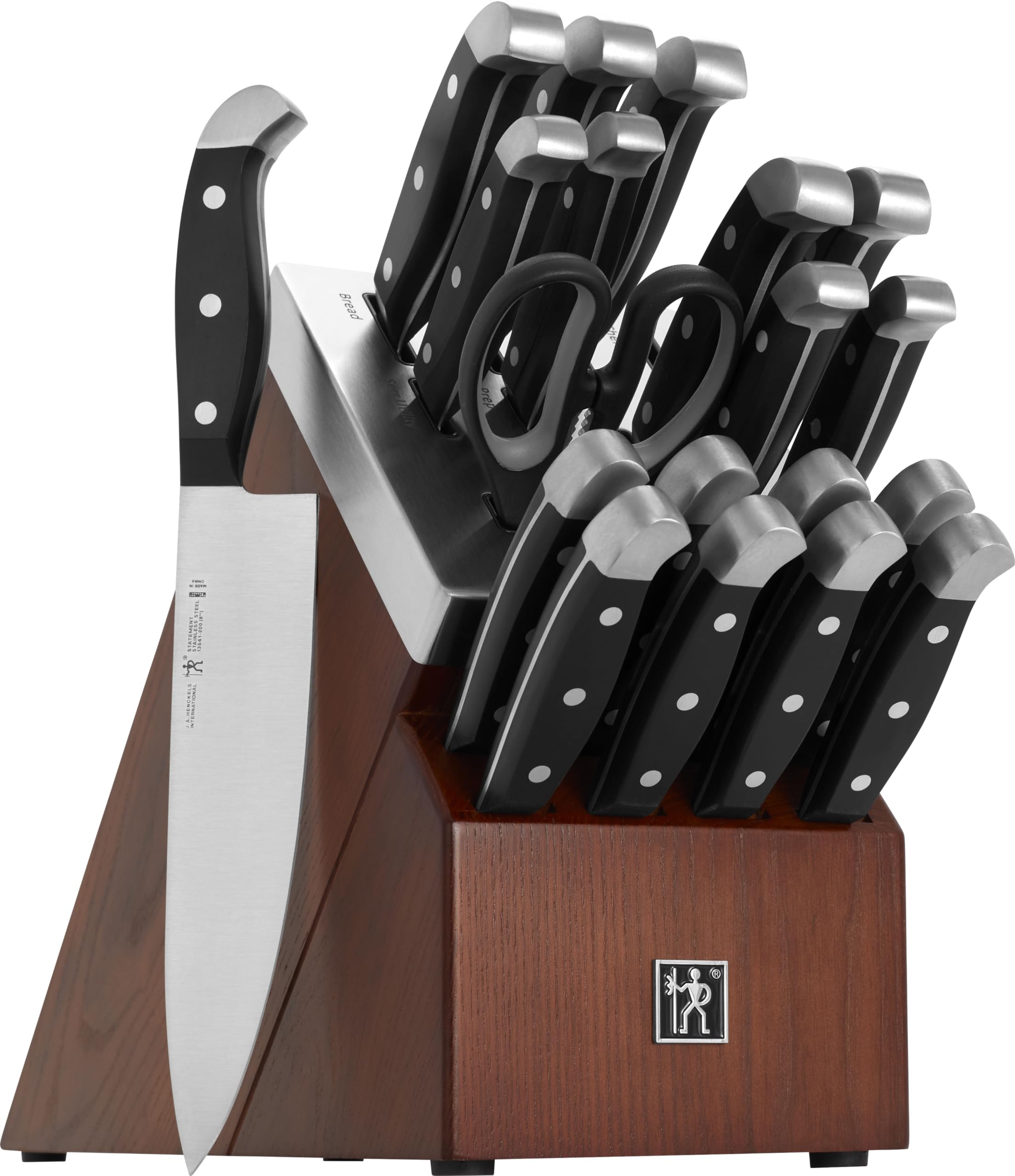 HENCKELS J.A International bloque autoafilante plateado para filo preciso al cortar