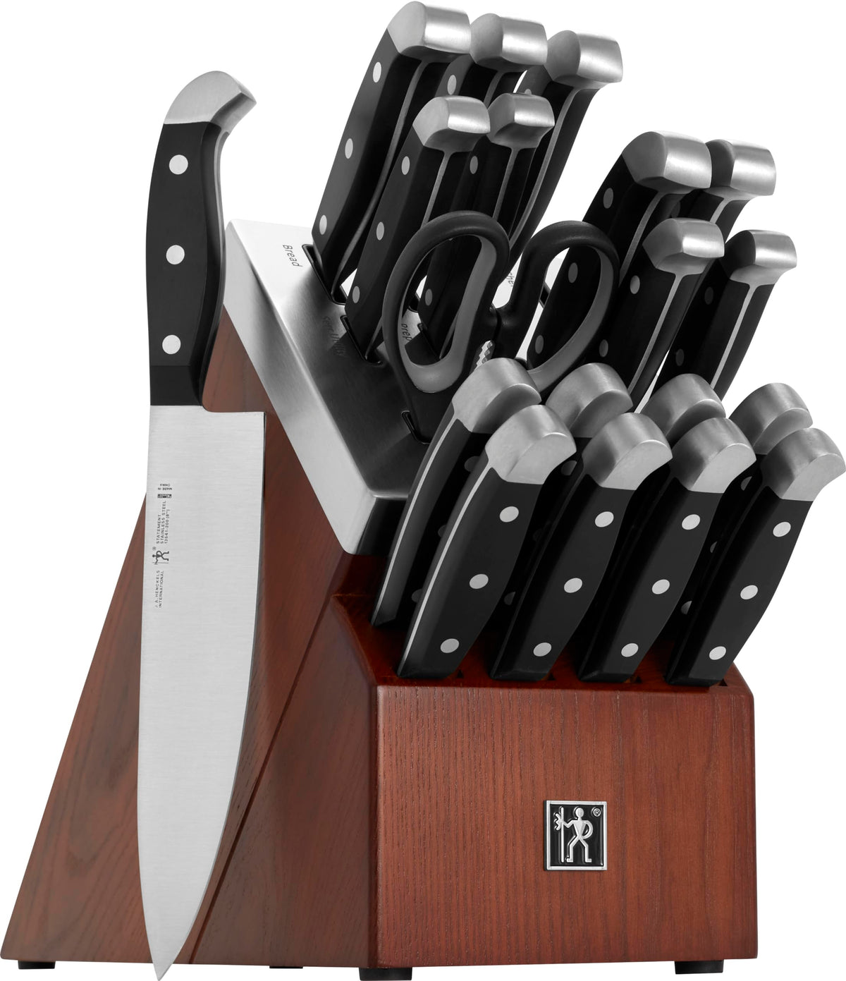 HENCKELS J.A International bloque autoafilante plateado para filo preciso al cortar